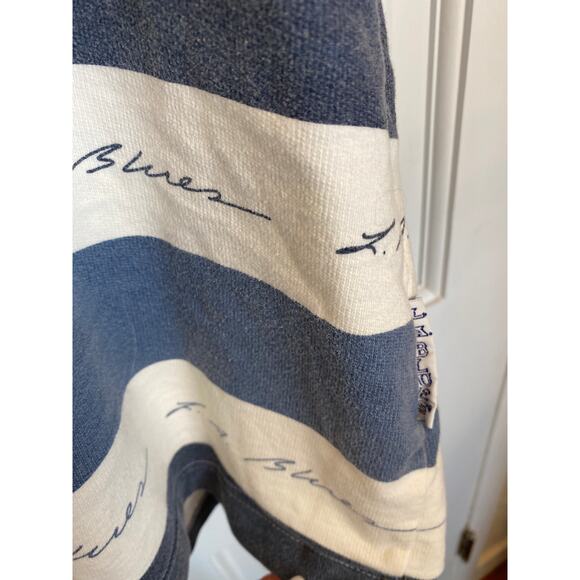 VINTAGE x LA BLUES 90s Streetwear Blue Striped Large - Picture 4 of 6